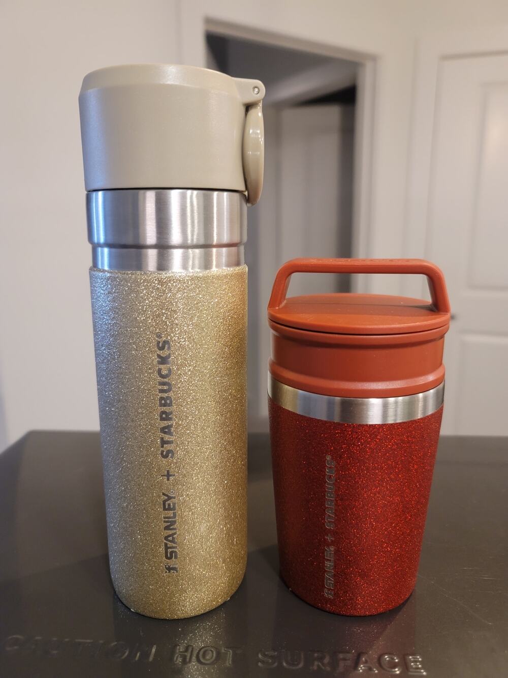 Starbucks × Stanley Glitter Red Stainless Steel Tumblers